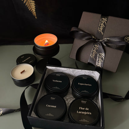 Caixa Presente – 4 Velas Aromáticas 90 g Classic